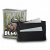Expolinc Stand Up Info Counter mit Tasche und aufgedrucktem Motiv Birkenwald und Biber-Logo.