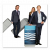Standard Case Theke aufgebaut und im Transport-Modus mit Messepersonal