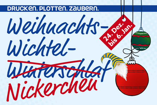 Baier Digitaldruck Weihnachts-Wichtel-Winterschlaf 2025