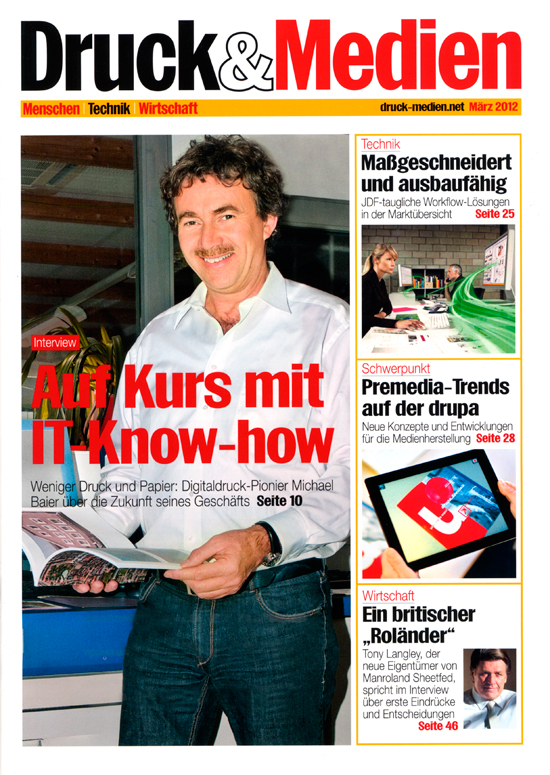 Michael Baier im Interview mit Druck und Medien, Ausgabe März 2012